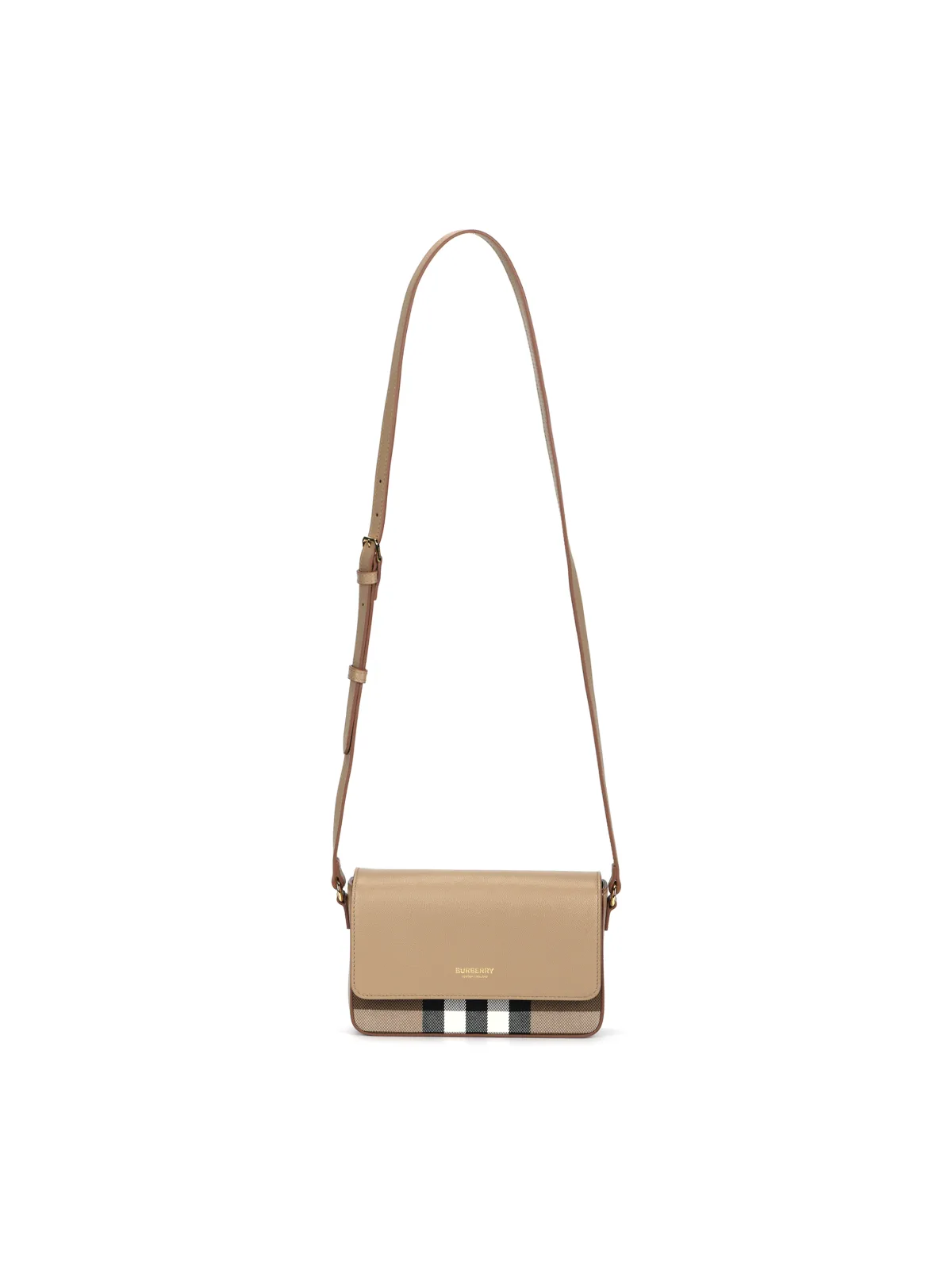 Burberry Calfskin Shoulder Bag Beige