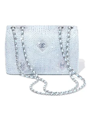 CHANEL Denim Fabric With Rhinestone Blue & Silver