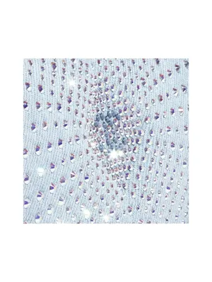 CHANEL Denim Fabric With Rhinestone Blue & Silver