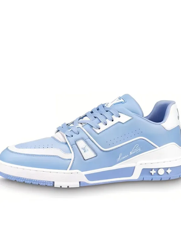 Product LOUIS VUITTON Lv Trainer Light Blue White Image