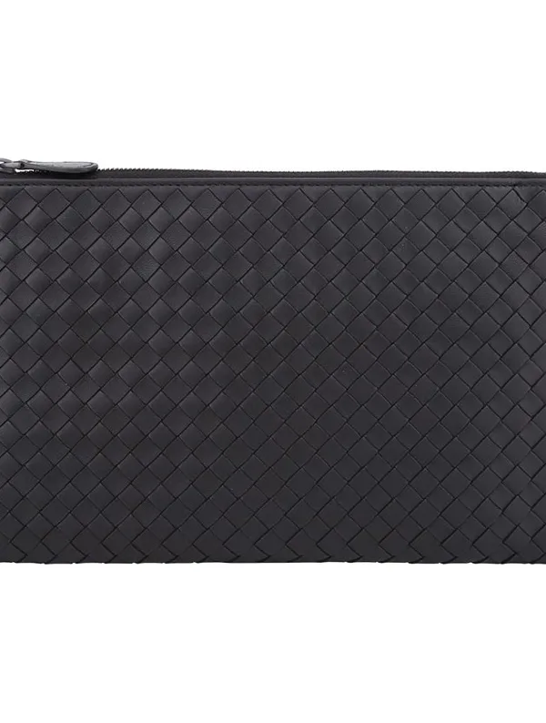 Product Bottega Veneta Biletto Intrecciato Nappa Clutch Bag Black Image